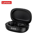 Lenovo-Fones de Ouvido Esportivos Sem Fio com Microfone, Controle de Botão, Disp