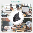 Mouse Vertical Ergonômico Sem Fio HOMEFISH – 3 DPI Ajustáveis e Conexão 2.4GHz