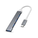 Transforme 1 única entrada USB-C em 4 portas de alta velocidade e conecte pendrives, mouses, teclados e HDs no seu notebook ou celular sem travar nada.