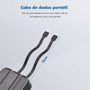 Power Bank 10000mAh 22.5W Carregador Rápido com Cabo Display Digital 3 Portas Ty