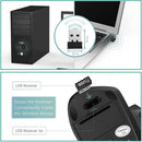 Mouse Vertical Ergonômico Sem Fio HOMEFISH – 3 DPI Ajustáveis e Conexão 2.4GHz