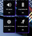 Lenovo-Fones de Ouvido Esportivos Sem Fio com Microfone, Controle de Botão, Disp