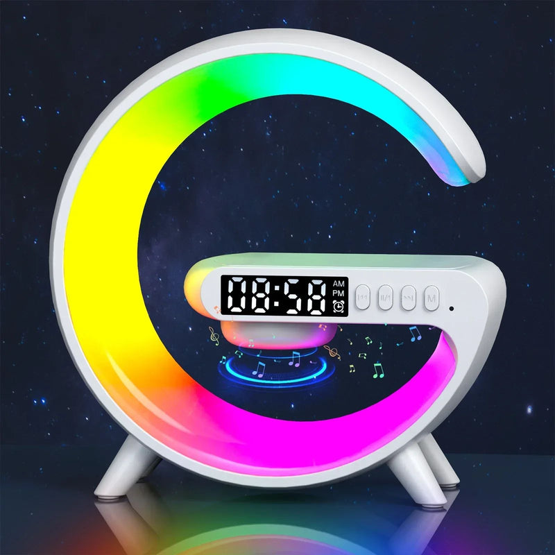 G-Speaker 4 em 1 – A Luminária RGB com Carregador por Indução e Som Bluetooth que Transforma seu Quarto