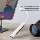 Transforme 1 única entrada USB-C em 4 portas de alta velocidade e conecte pendrives, mouses, teclados e HDs no seu notebook ou celular sem travar nada.