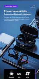 Lenovo-Fones de Ouvido Esportivos Sem Fio com Microfone, Controle de Botão, Disp