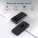 Power Bank 10000mAh 22.5W Carregador Rápido com Cabo Display Digital 3 Portas Ty