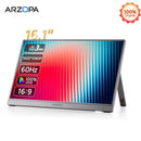 Monitor Portátil Gamer ARZOPA 16.1" FHD 1080p IPS – Tela Extra para Notebook, PC e Consoles