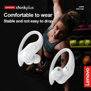Lenovo-Fones de Ouvido Esportivos Sem Fio com Microfone, Controle de Botão, Disp