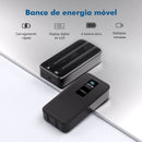 Power Bank 10000mAh 22.5W Carregador Rápido com Cabo Display Digital 3 Portas Ty