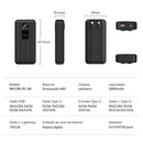 Power Bank 10000mAh 22.5W Carregador Rápido com Cabo Display Digital 3 Portas Ty