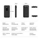 Power Bank 10000mAh 22.5W Carregador Rápido com Cabo Display Digital 3 Portas Ty