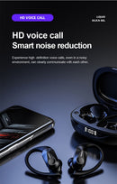 Lenovo-Fones de Ouvido Esportivos Sem Fio com Microfone, Controle de Botão, Disp