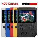 Mini Game Portátil Retrô 400 em 1 – Tela Colorida 3.0", Bateria Recarregável e Cabo TV