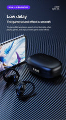 Lenovo-Fones de Ouvido Esportivos Sem Fio com Microfone, Controle de Botão, Disp