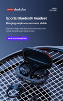 Lenovo-Fones de Ouvido Esportivos Sem Fio com Microfone, Controle de Botão, Disp